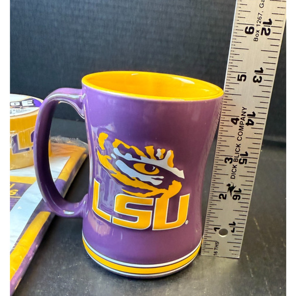 LSU Tigers Lot Mug, Duck Tape 10 yds, & 2007 Natl. Champs Flag - Picture 12 of 13